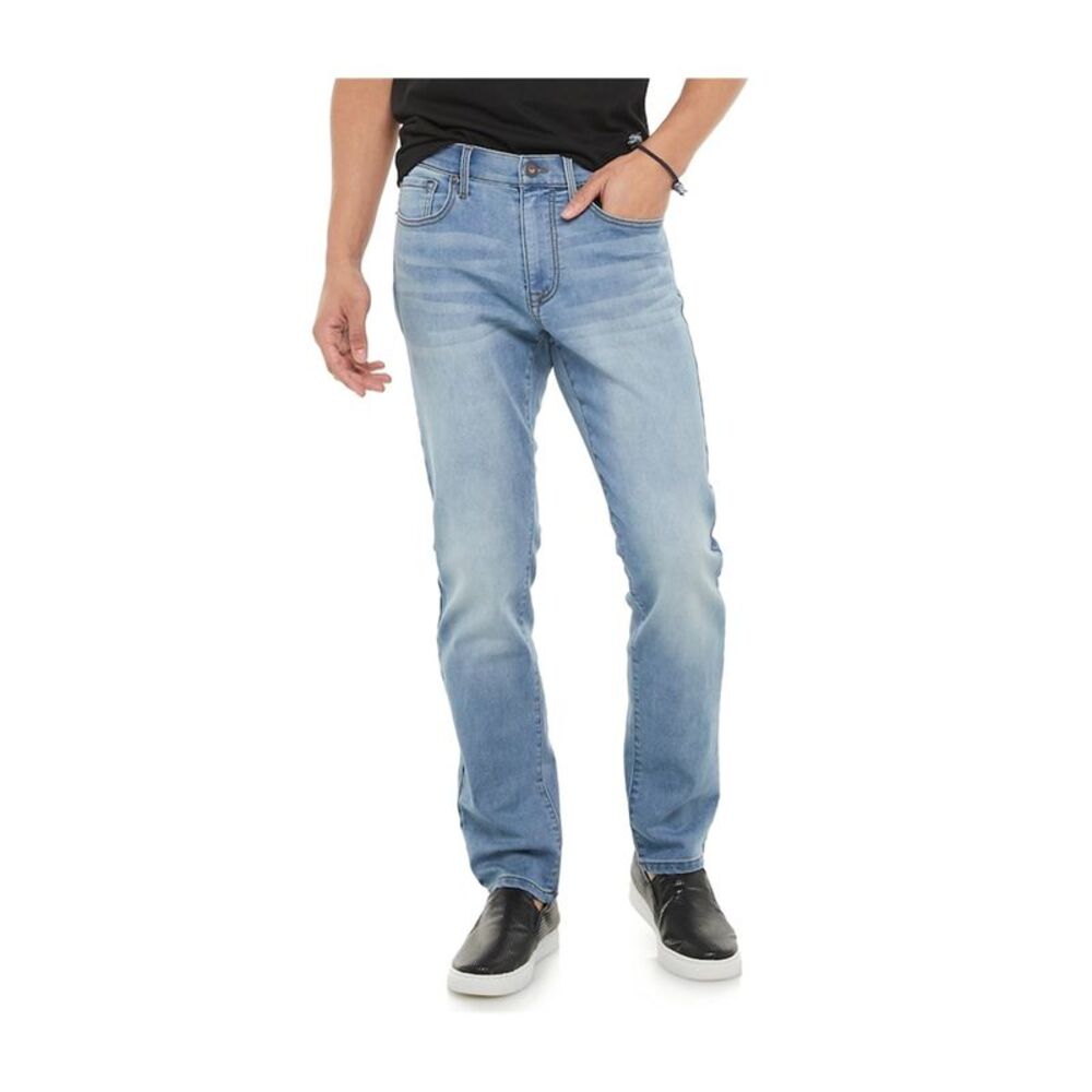 LAZER Mens Comfort Flex Skinny-Fit Straight Leg Skinny Jeans, NWT